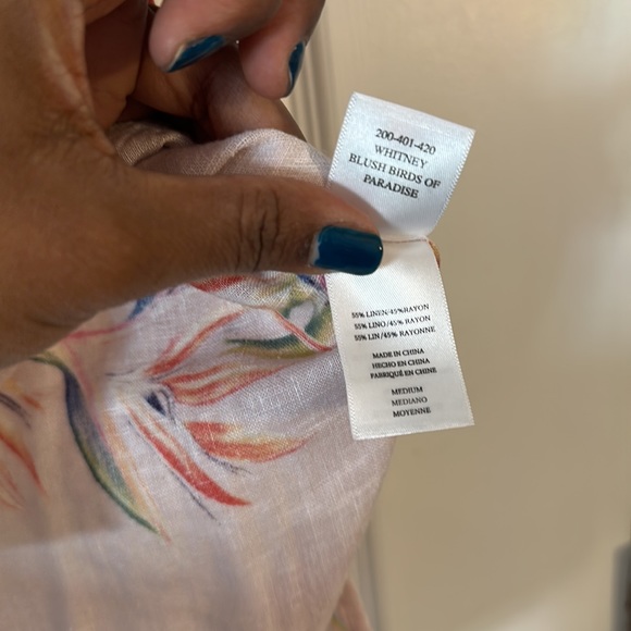 Linen Rails Birds of Paradise Top - Picture 4 of 4